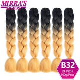 6 Bundle Braiding Hair 24 Inch Synthetic Jumbo