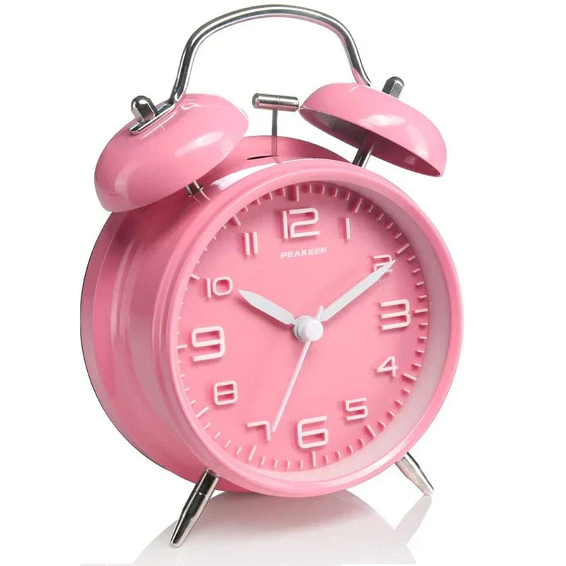 4 Inch Twin Bell Loud Alarm Clock Metal