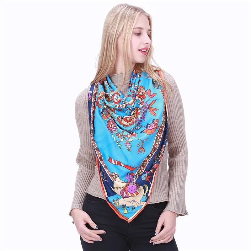 LESIDA Pure Silk Scarf Women Large Shawls Stoles