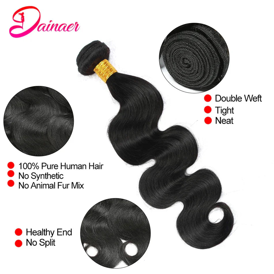 30Inch Body Wave Bundles 100% Human Hair 1/3/4