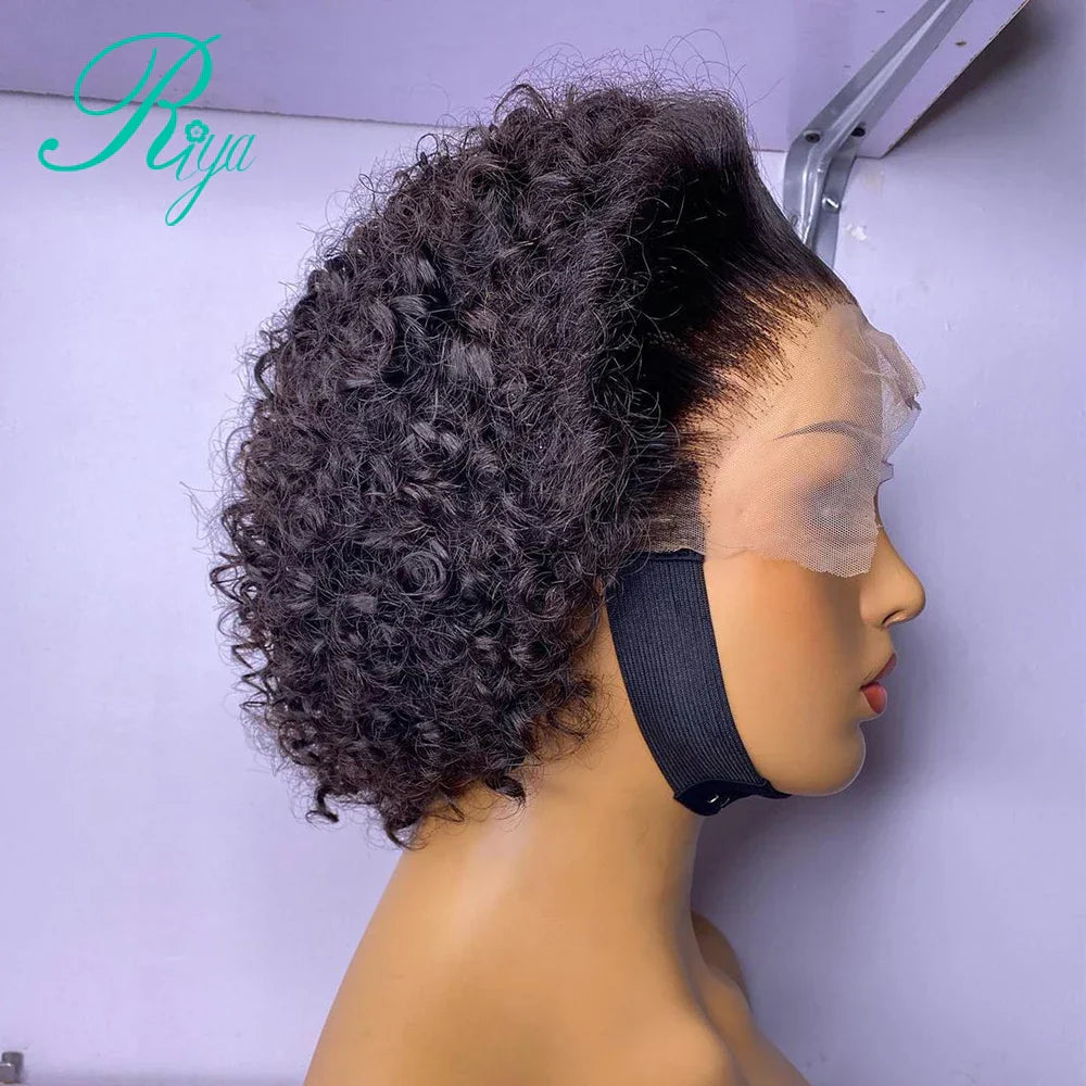 Short Pixie Bouncy Curly Bob Cut 13x4 Lace