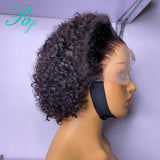 Short Pixie Bouncy Curly Bob Cut 13x4 Lace