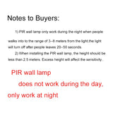 Moden waterproof outdoor wall lamp PIR motion sensor