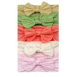 5pcs/Set Bowknot Elastic Hairband Baby Princess Christmas Day