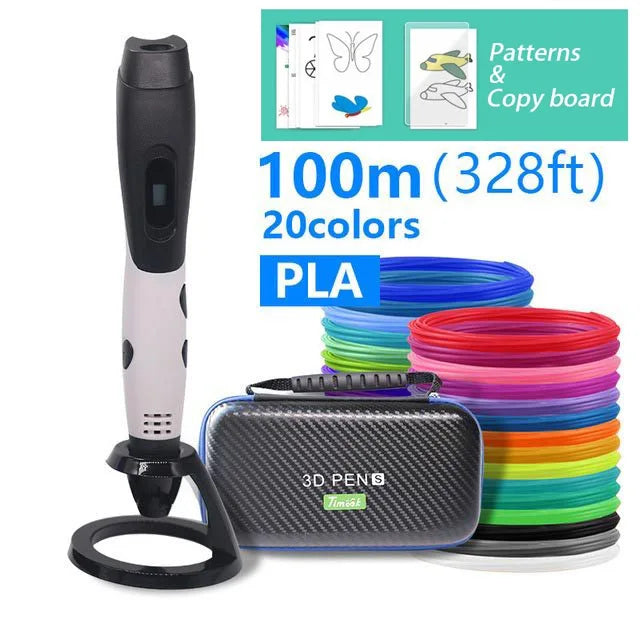 Creative 3D Printing Pen Set with ABS/PLA Filament