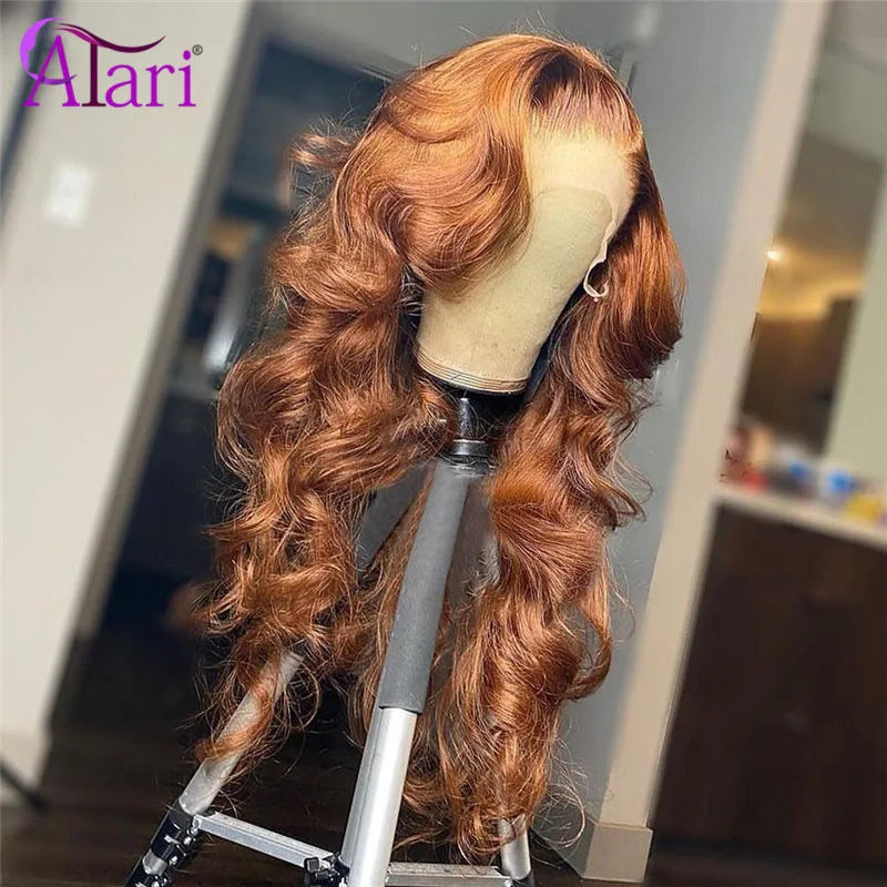 13x6 Copper Ginger Brown Body Wave Wigs Brazilian