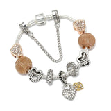 Seialoy Silver Plated Heart Key Pendant Charm Bracelets