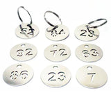 Pareto 23mm Number Tag Stainless Steel Key Chain