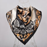 Spring And Autumn Female Satin Scarf,Big Square Scarves