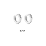 ANDYWEN 925 Sterling Silver Gold Plain 5mm 6mm