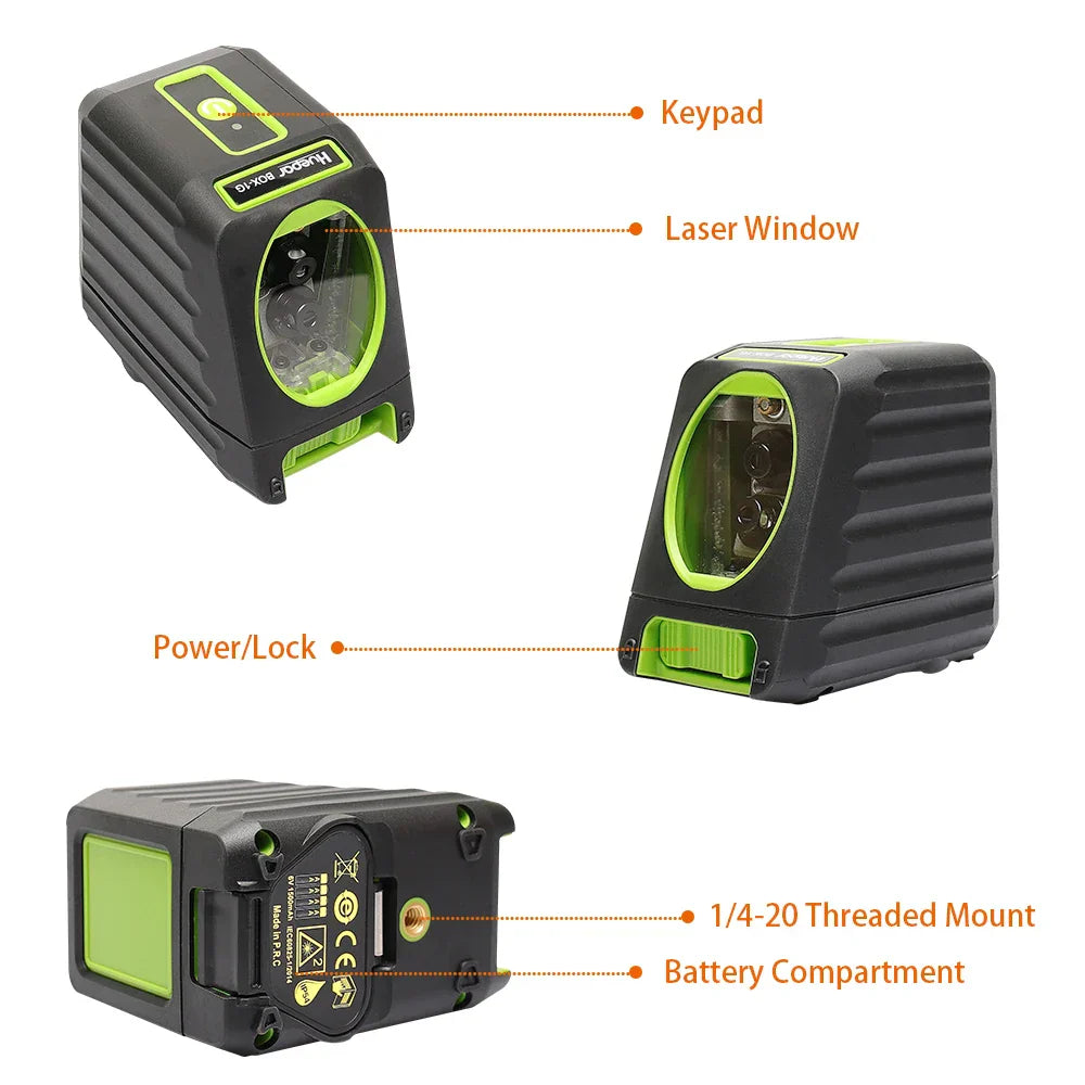 Huepar 150ft/45m Cross Line Laser Level 2 Lines