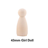 Wooden Doll Peg Baby Teether DIY Color Painting