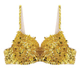 Womens Belly Dancing Bustier Bra Fashion Sparkle Glittering