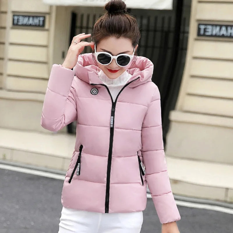 Women Winter Parkas Hooded Thick Warm Short Coat