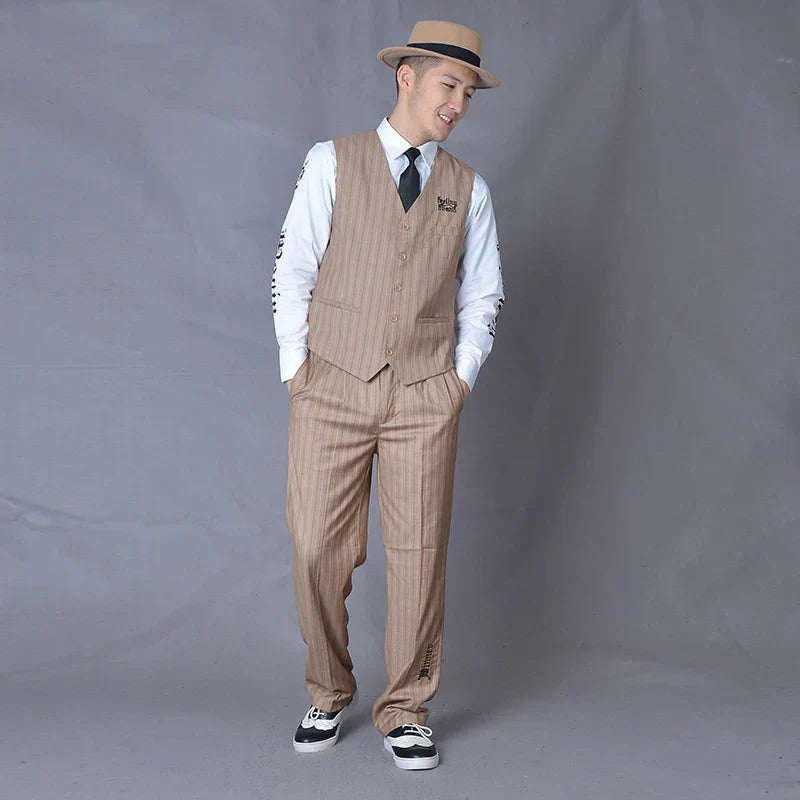 Hip Hop suit locking vest machine dance Clothing
