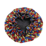 Women's Satin African Pattern Sleeping Hat Elastic Band