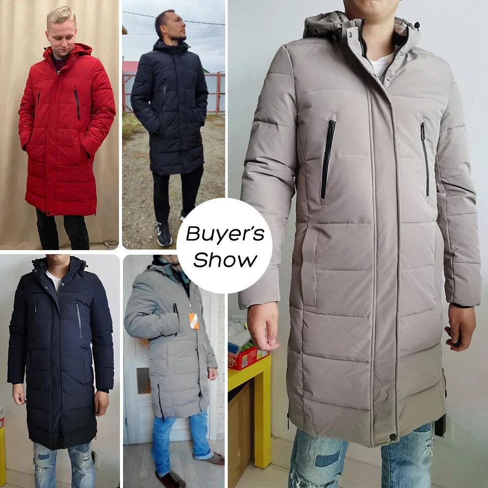 Men 2023 Winter New Plus Long Warm Thick