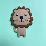 5pcs Silicone Teether Lion Cartoon Animal BPA Free