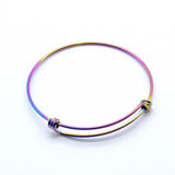 20pcs/lot 316 Stainless Steel DIY Charm Bangle 50-65mm