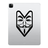 V for Vendetta Mask Laptop Sticker for Apple