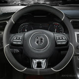 Microfiber Leather Car Steering Wheel Cover 38cm 15"