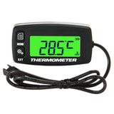 Digital LCD Engine Temperature Gauge OverTemperature Alert with