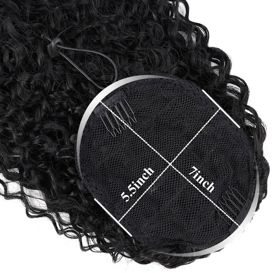 Curly Ponytail Extensions Clip in Synthetic Drawstring Ponytail