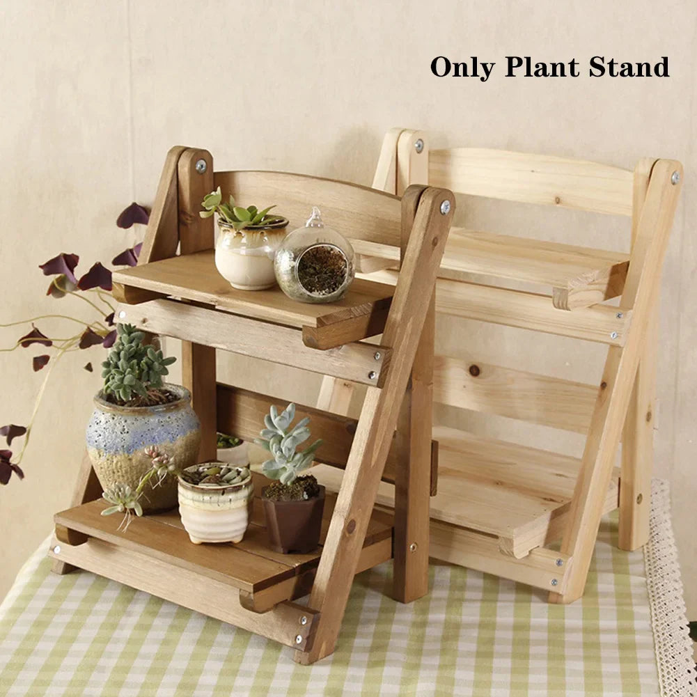 Balcony Garden Corner Display Rack Desk Shelf Living