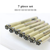 3/6/7/Pcs Pigma Micron Pen Liner Ink Marker Pen