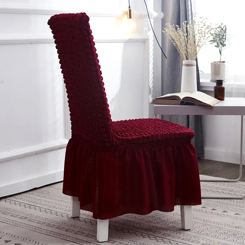 high quality Seersucker chair cover for dining room