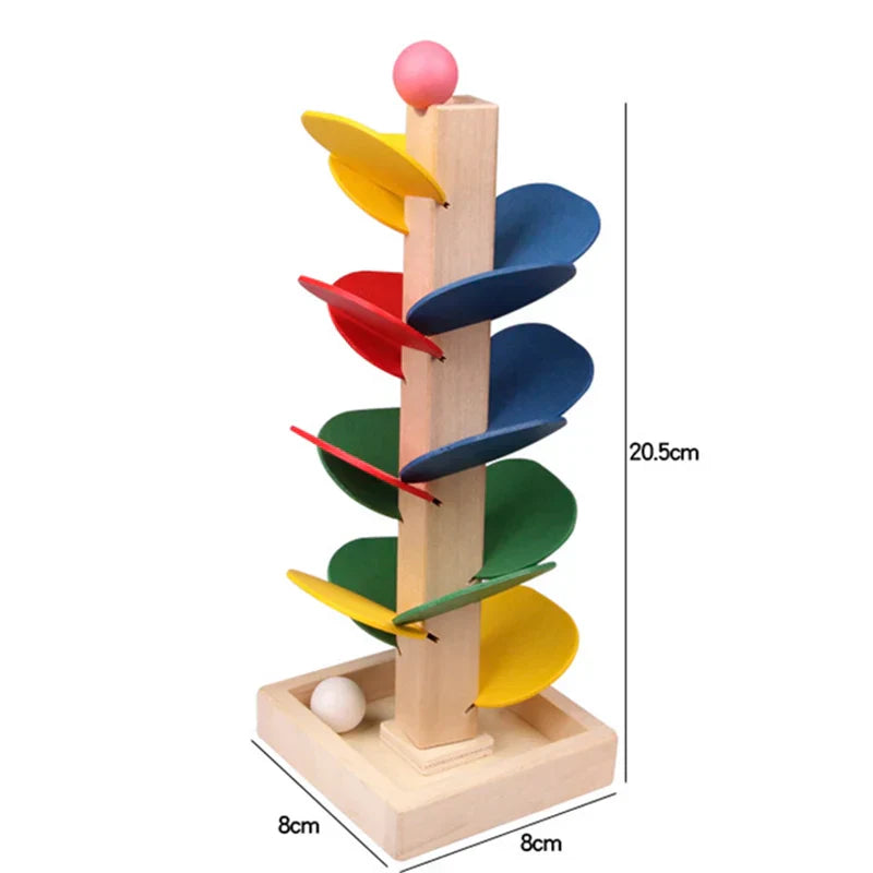 Colorful Tree Marble Ball Run Track Building Blocks