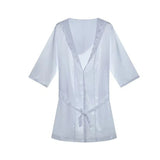 Men's Sleepwear Robe Night Clothes Silk Kimono Bathrobe