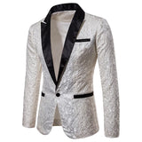 Men's Floral Party Dress Suit Stylish Dinner Jacket