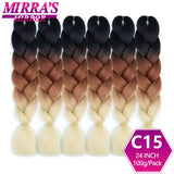 6 Bundle Braiding Hair 24 Inch Synthetic Jumbo