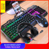 V2 Gaming Keyboard Mouse Headset Set Mechanical Feel