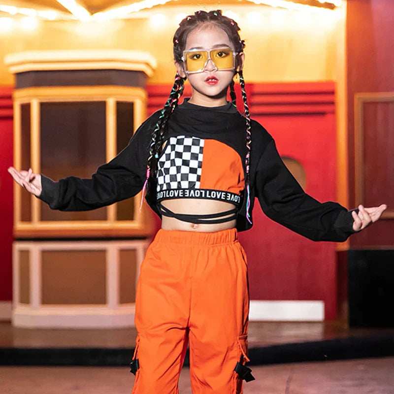 2020 Kids Hiphop Dance Costumes Set Girls Fashion