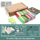 32 Color 3D Clay Plasticine Portable Box New