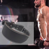 Leather Weightlifting Belt Gym Fitness Crossifit Dumbbell Barbell