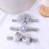 3pcs/lot Newborn Headwear Baby Girl Flower Headbands Lace