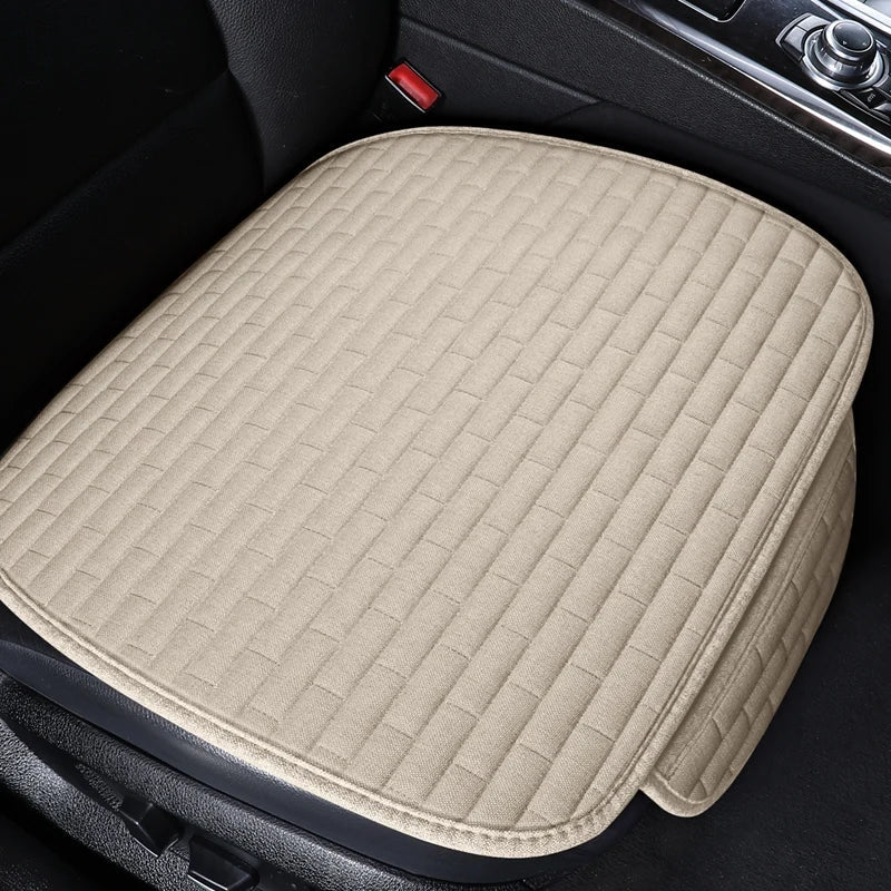 Car seat cover front/Rear Flax Seat Protect Cushion