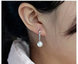 Classic Fashion 925-sterling-silver Earrings pendientes Pearl Drop Earrings