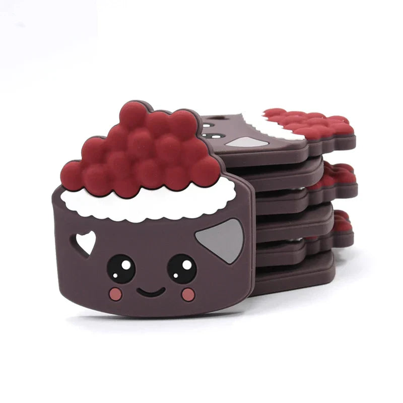 TYRY.HU 2pcs Silicone Dessert Cartoon Teethers Safe BPA