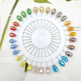 Multicolor Crystal Rhistones Flower Brooch Muslim Islamic Hijab