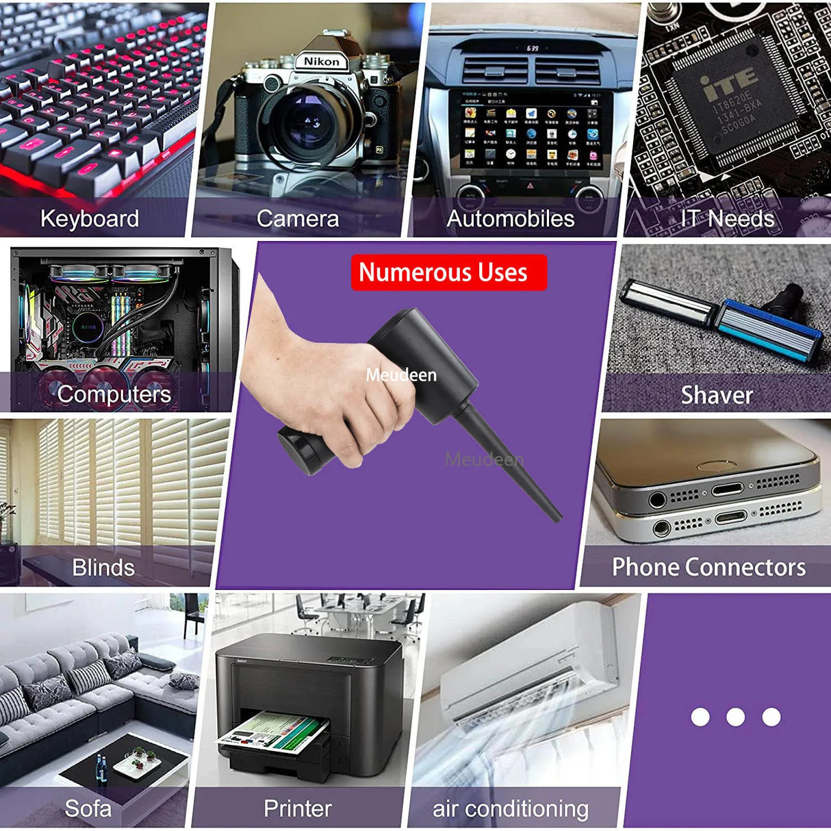 Cordless Air Duster Blower Multi-Use Portable Compressed Air