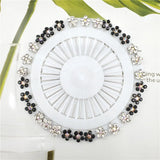 Multicolor Crystal Rhistones Flower Brooch Muslim Islamic Hijab