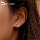 bamoer Shiny Bubble Long Stud Earrings for Women