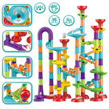 DIY Construction Marble Run Race Track Building Blocks