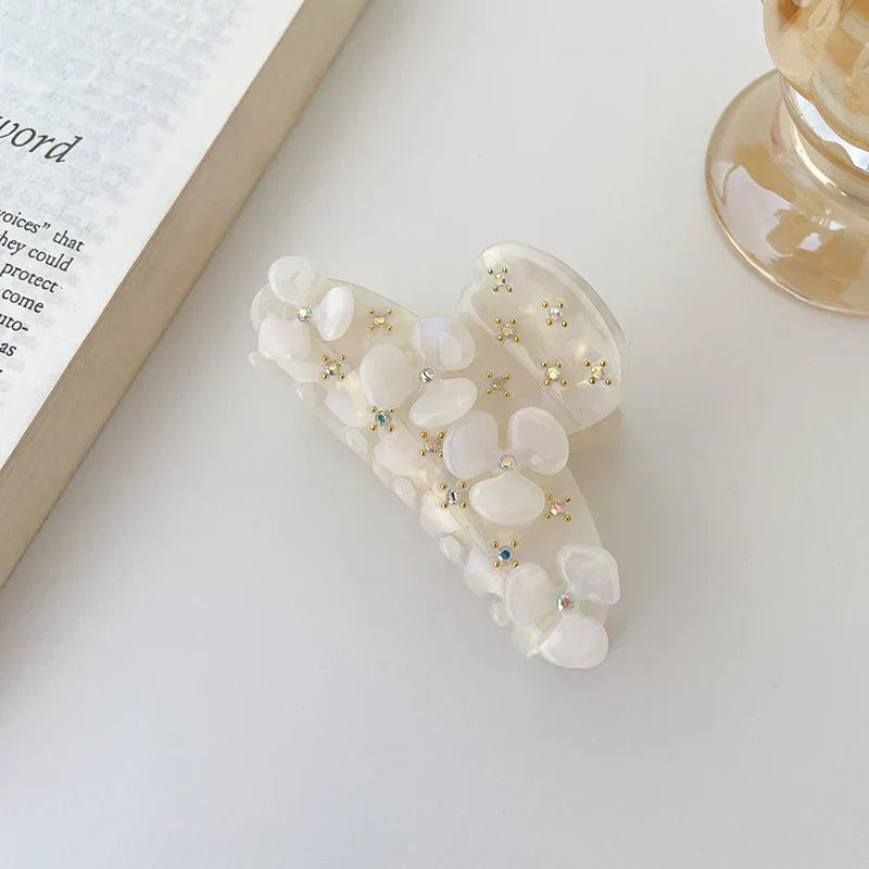2023 Korea Luxury New For Women Flower Diamante