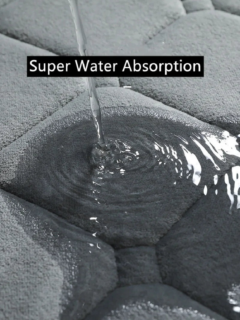 Inyahome Bath Room Floor Mats Rug Carpet Non