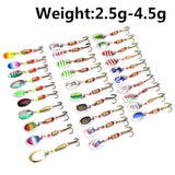 30pcs/10pcs Boxed Rotating Spoon Kit Lure Fishing Lures